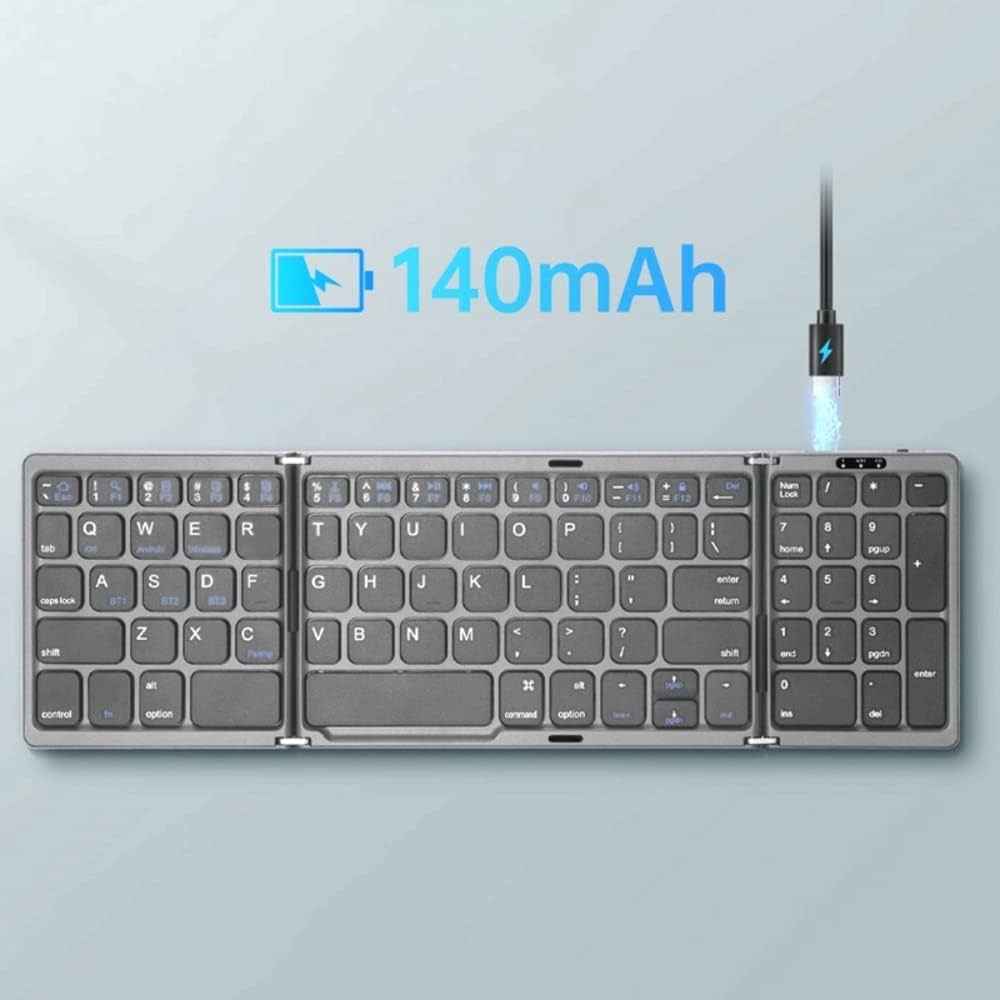 キーボード 折りたたみ bluetooth Amazon | 81キー折りたたみ式Bluetoothキーボード ワイヤレス3